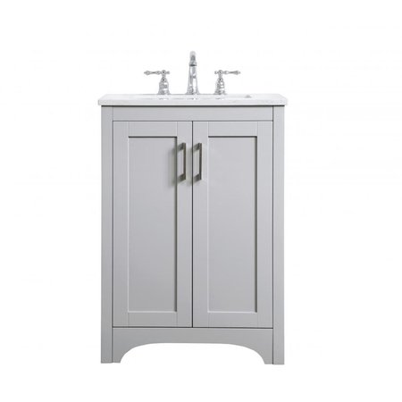 CONVENIENCE CONCEPTS 24 in. Single Bathroom Vanity in Grey - 24 x 34 x 19 in. HI2222654